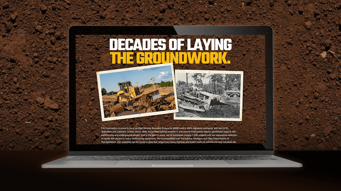 Fox Contractors website additional view