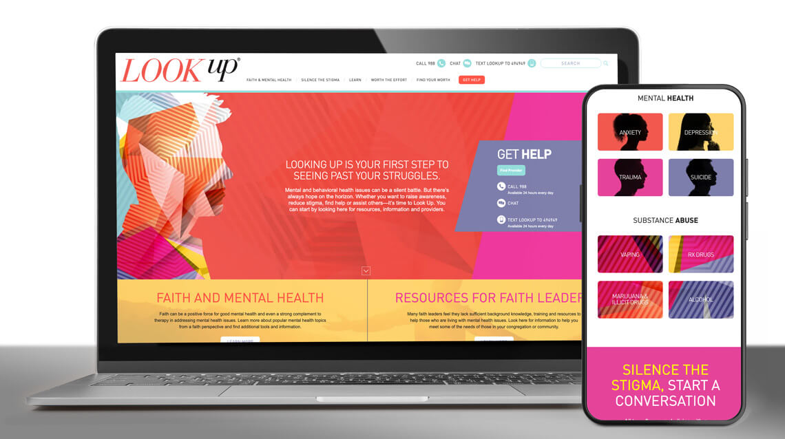 Look Up Indiana website on laptop and phone