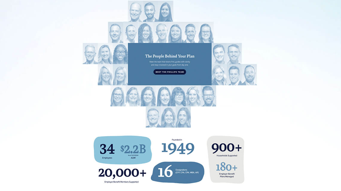 Phillips Financial website interior view