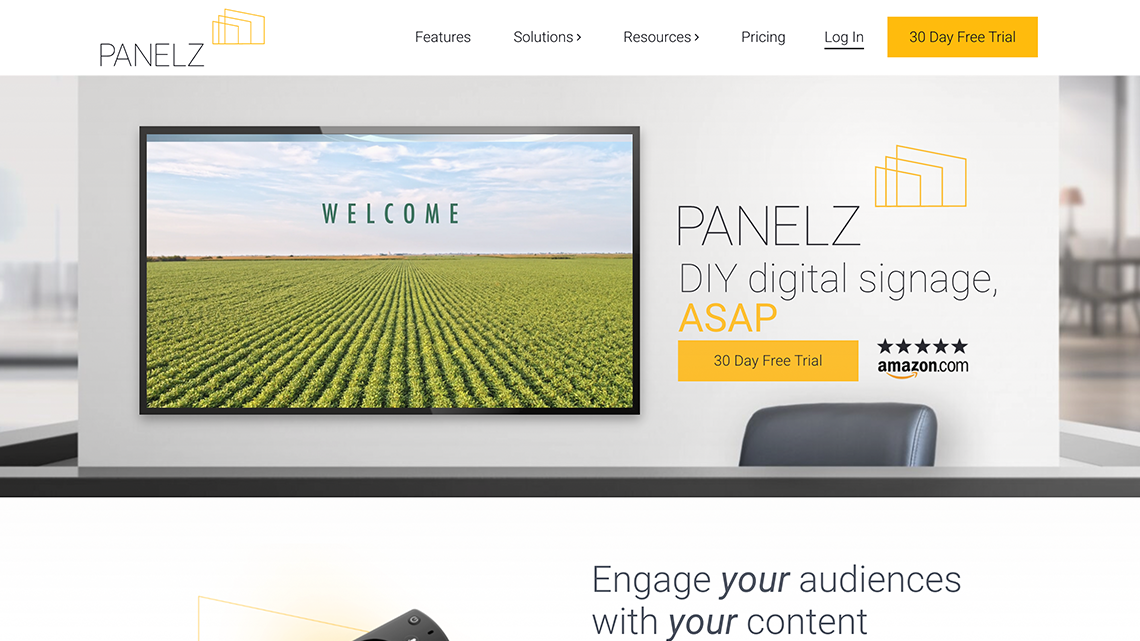 Panelz website on a laptop