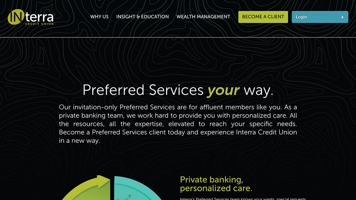 Preferred Services website on a laptop