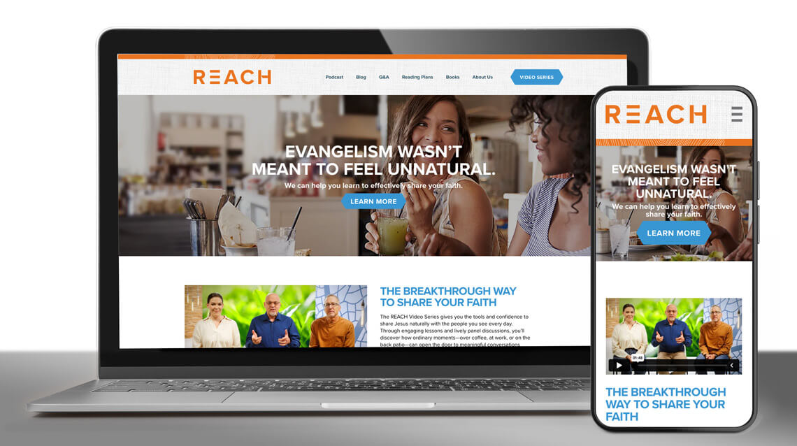 Reach Others website on a laptop